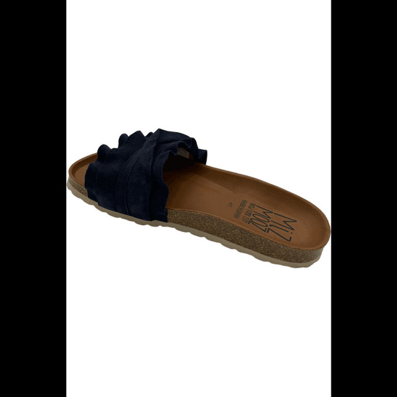 Miz Mooz Suede Espadrille Slide Sandals Rocio Navy - Medium - Picture 2 of 3